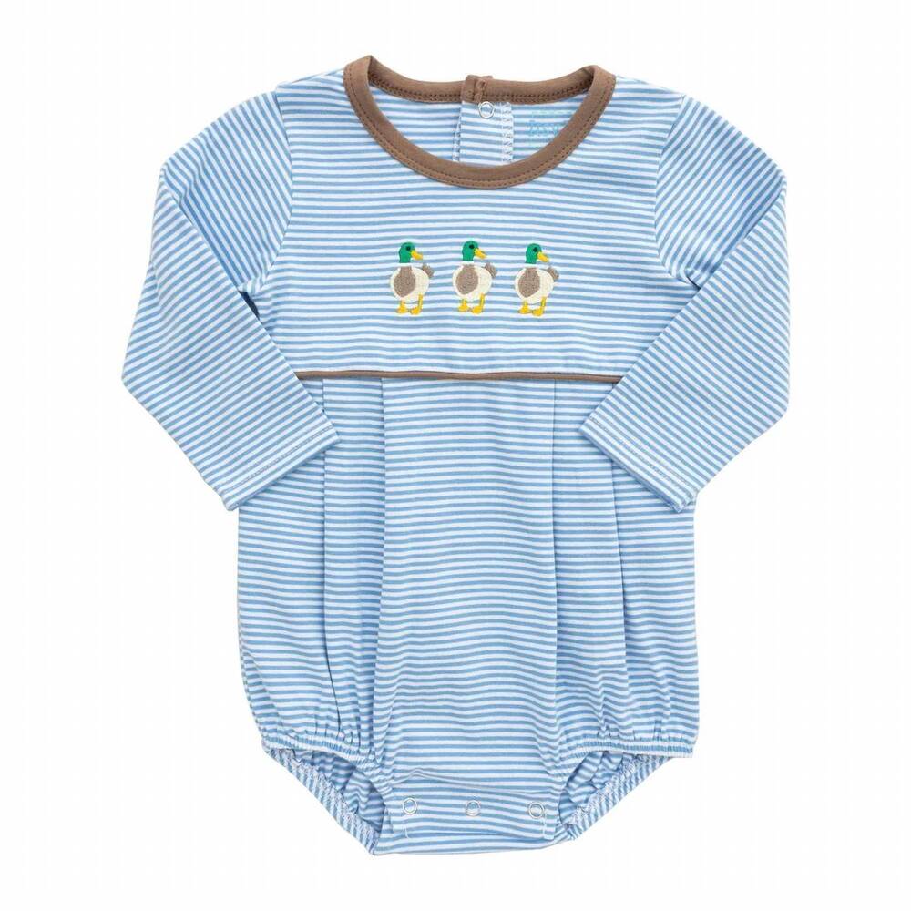 NEW ITSY BITSY boy's mallard bubble romper in blue